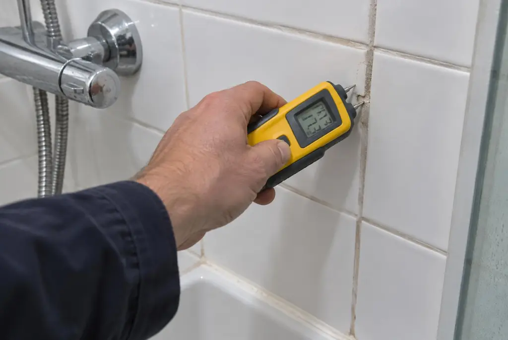 Lekdetectie Oldenzaal – vochtmeter op badkamertegels bij de douche